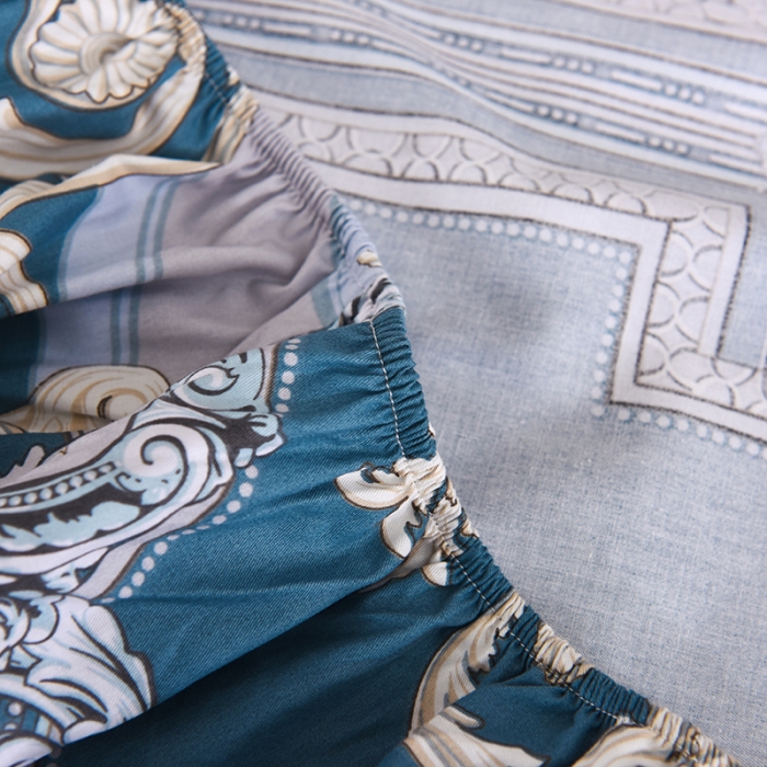 91家纺网 家纺一手货源 找家纺 甜之梦家纺 2025新款13372全棉印花床笠欧式豪庭