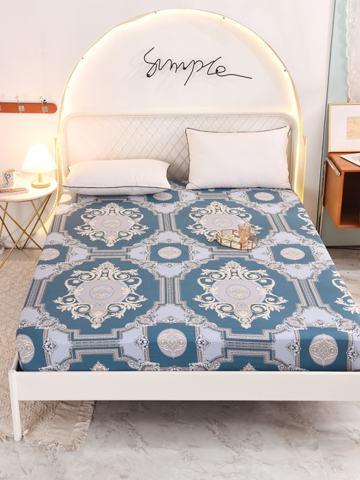 91家纺网 家纺一手货源 找家纺 甜之梦家纺 2025新款13372全棉印花床笠欧式豪庭