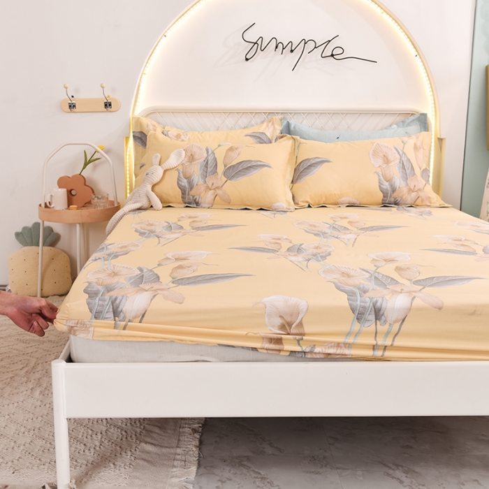 91家纺网 家纺一手货源 找家纺 甜之梦家纺 2025新款13372全棉印花床笠如梦令