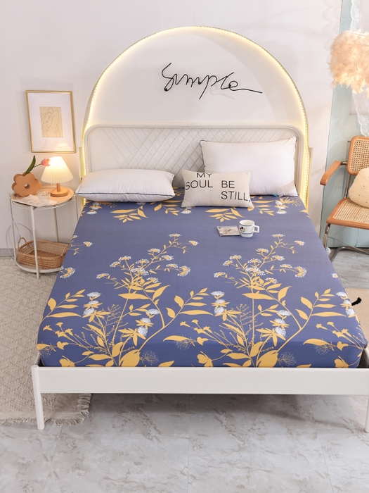 91家纺网 家纺一手货源 找家纺 甜之梦家纺 2025新款13372全棉印花床笠羽叶