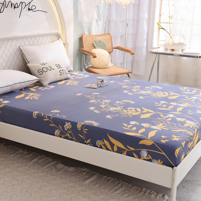 91家纺网 家纺一手货源 找家纺 甜之梦家纺 2025新款13372全棉印花床笠羽叶