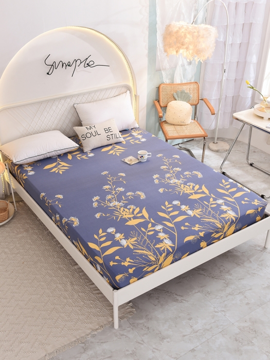 91家纺网 家纺一手货源 找家纺 甜之梦家纺 2025新款13372全棉印花床笠羽叶