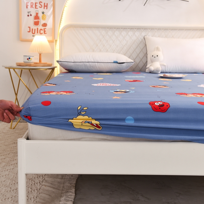 91家纺网 家纺一手货源 找家纺 甜之梦家纺 2025新款13372全棉印花床笠芝麻街