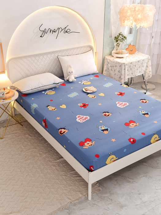 91家纺网 家纺一手货源 找家纺 甜之梦家纺 2025新款13372全棉印花床笠芝麻街