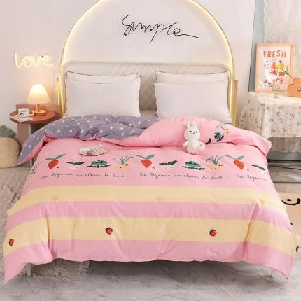 91家纺网 家纺一手货源 找家纺 甜之梦家纺 2025新款13372全棉印花被套冰纷萝卜