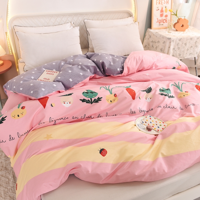 91家纺网 家纺一手货源 找家纺 甜之梦家纺 2025新款13372全棉印花被套冰纷萝卜