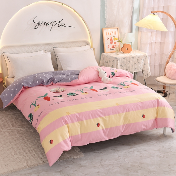 91家纺网 家纺一手货源 找家纺 甜之梦家纺 2025新款13372全棉印花被套冰纷萝卜