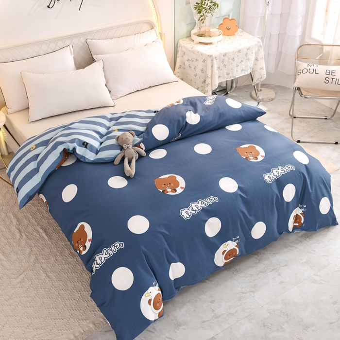 91家纺网 家纺一手货源 找家纺 甜之梦家纺 2025新款13372全棉印花被套波比熊