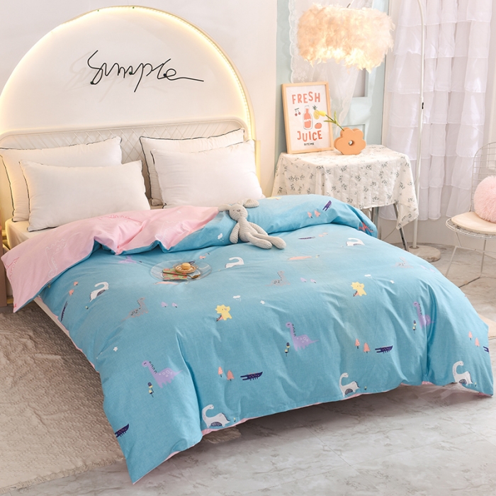 91家纺网 家纺一手货源 找家纺 甜之梦家纺 2025新款13372全棉印花被套恐龙世界