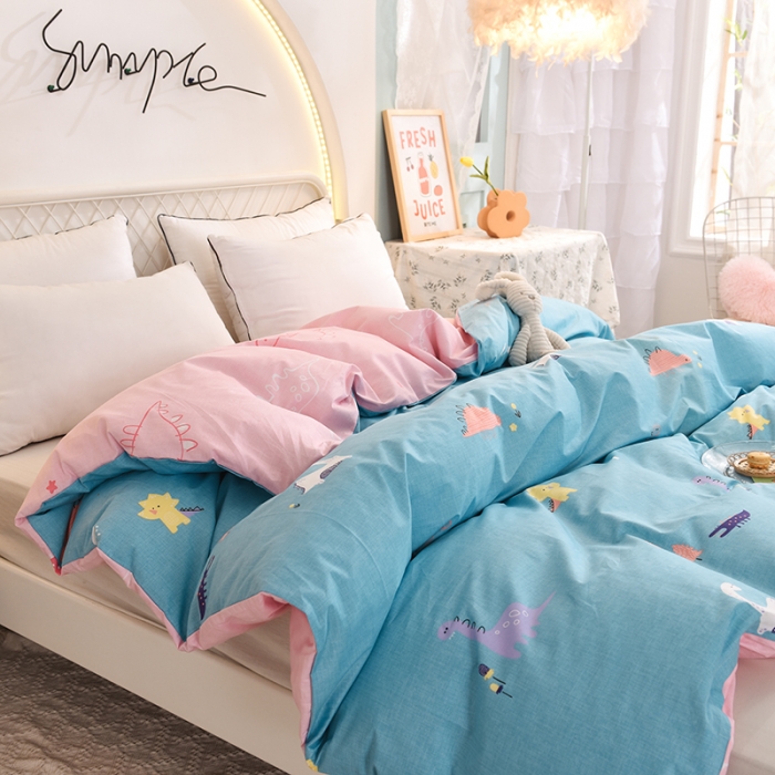 91家纺网 家纺一手货源 找家纺 甜之梦家纺 2025新款13372全棉印花被套恐龙世界