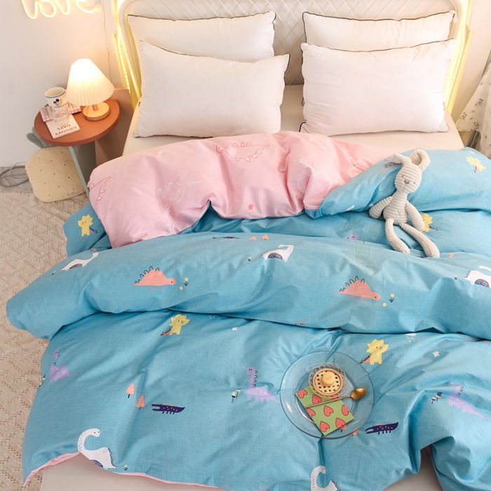 91家纺网 家纺一手货源 找家纺 甜之梦家纺 2025新款13372全棉印花被套恐龙世界