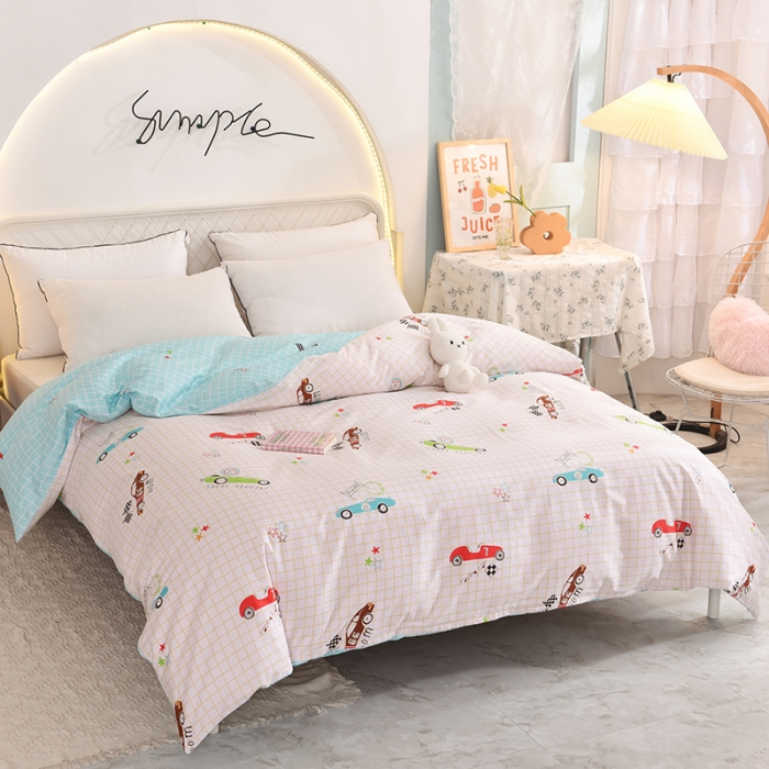 91家纺网 家纺一手货源 找家纺 甜之梦家纺 2025新款13372全棉印花被套小巴士