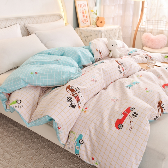 91家纺网 家纺一手货源 找家纺 甜之梦家纺 2025新款13372全棉印花被套小巴士