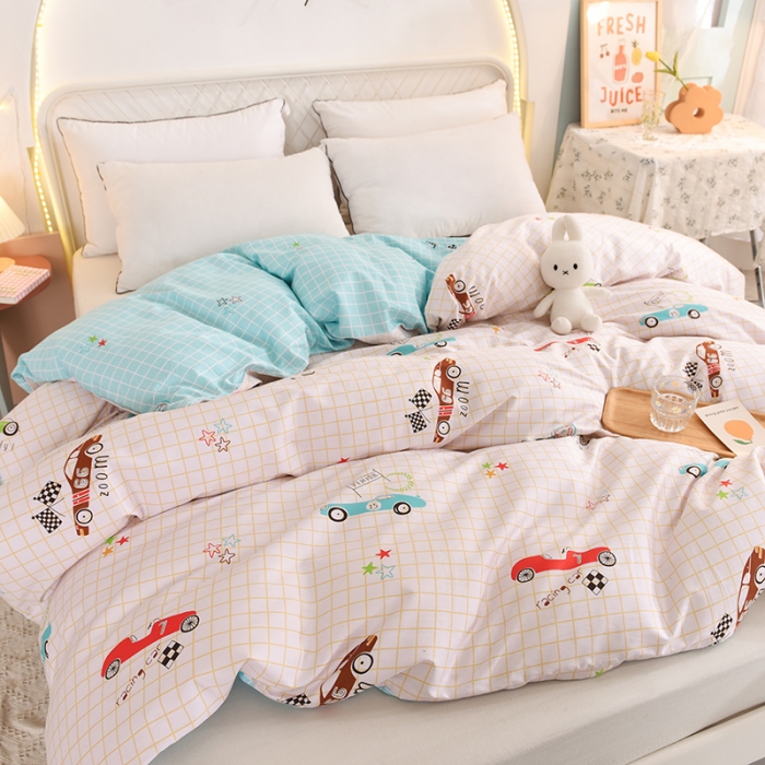 91家纺网 家纺一手货源 找家纺 甜之梦家纺 2025新款13372全棉印花被套小巴士