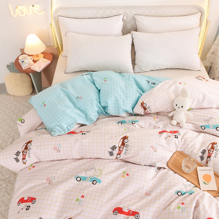 91家纺网 家纺一手货源 找家纺 甜之梦家纺 2025新款13372全棉印花被套小巴士