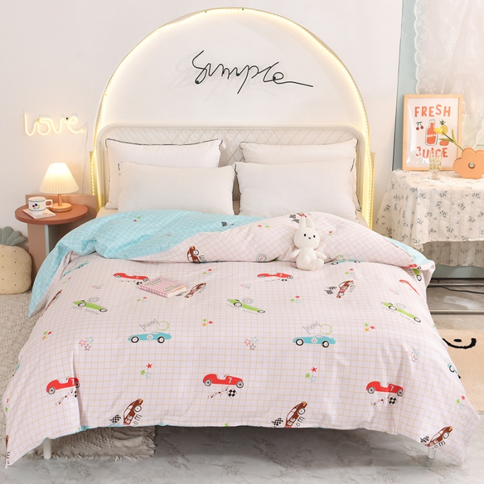 91家纺网 家纺一手货源 找家纺 甜之梦家纺 2025新款13372全棉印花被套小巴士