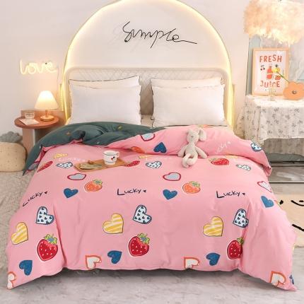 甜之梦家纺 2025新款13372全棉印花被套幸运草莓