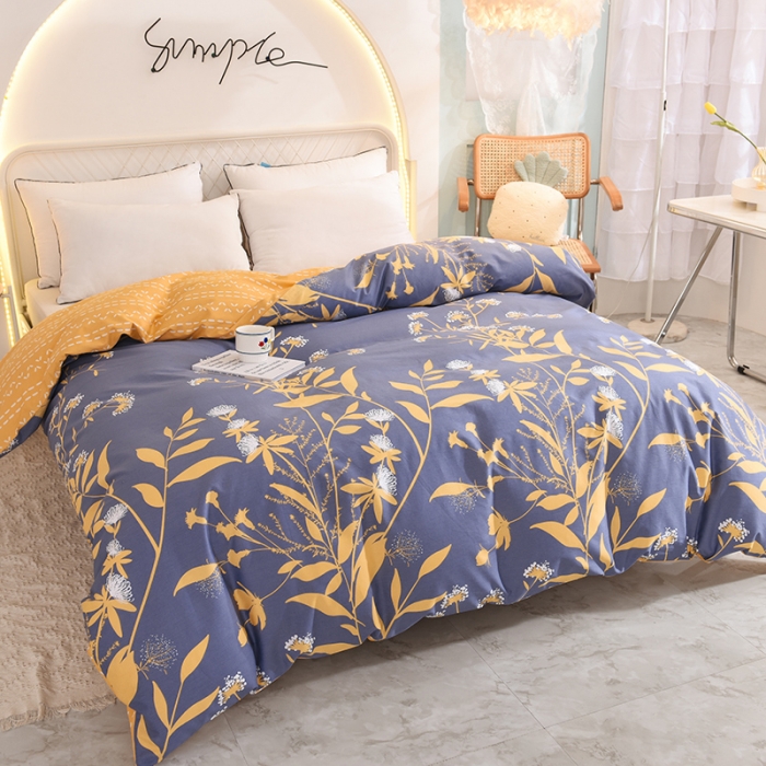 91家纺网 家纺一手货源 找家纺 甜之梦家纺 2025新款13372全棉印花被套羽叶