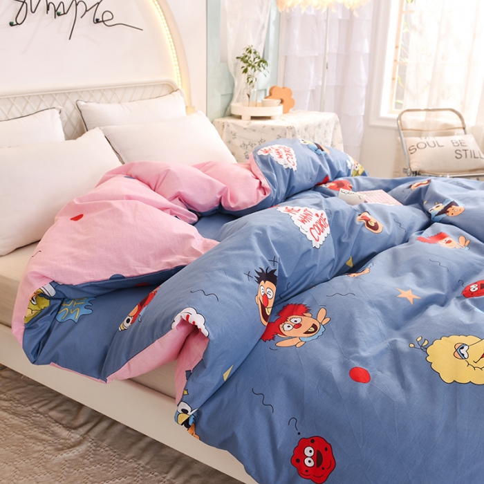 91家纺网 家纺一手货源 找家纺 甜之梦家纺 2025新款13372全棉印花被套芝麻街