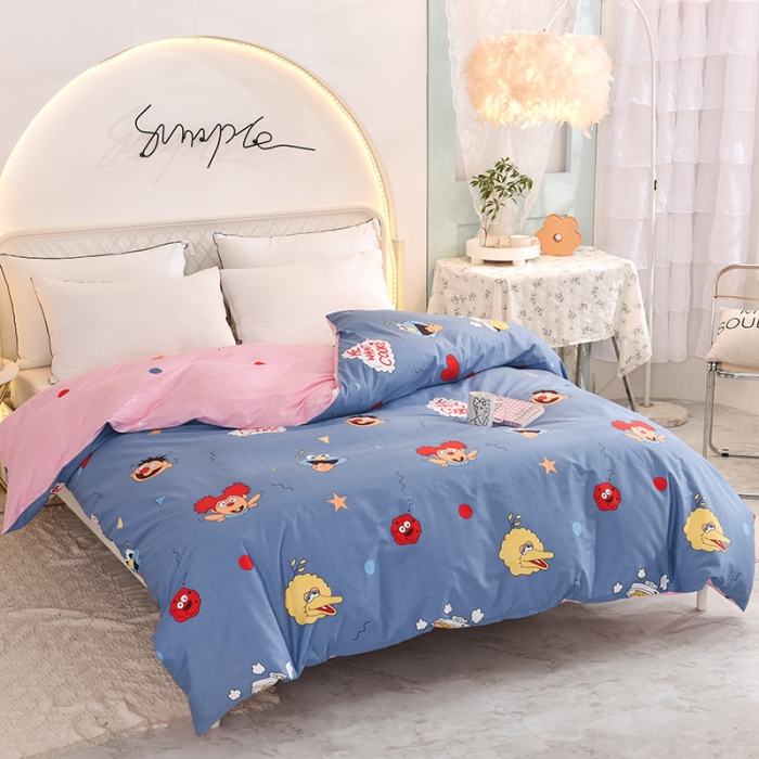 91家纺网 家纺一手货源 找家纺 甜之梦家纺 2025新款13372全棉印花被套芝麻街