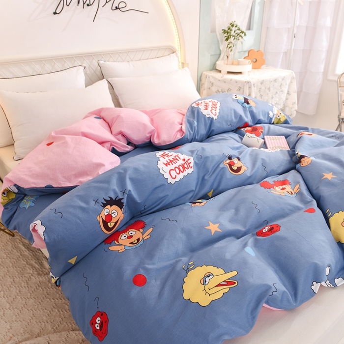 91家纺网 家纺一手货源 找家纺 甜之梦家纺 2025新款13372全棉印花被套芝麻街