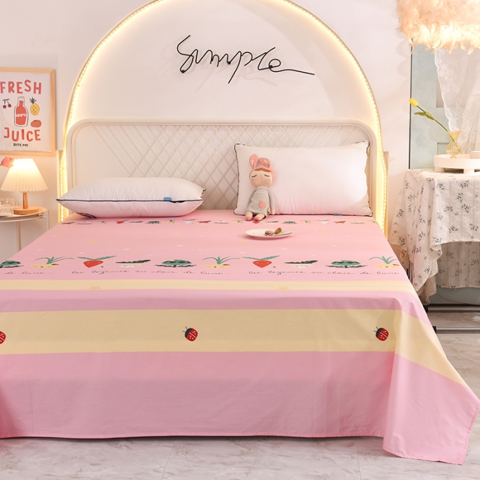 91家纺网 家纺一手货源 找家纺 甜之梦家纺 2025新款13372全棉印花床单冰纷萝卜