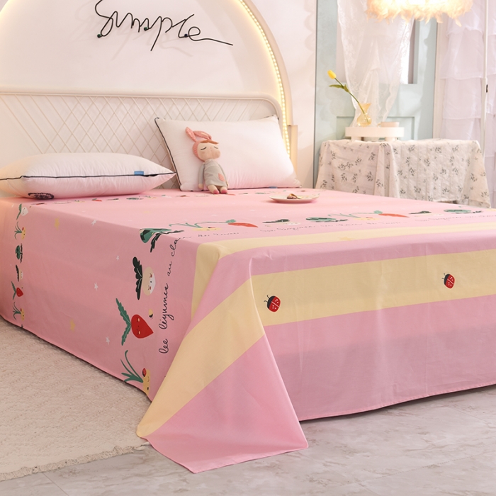 91家纺网 家纺一手货源 找家纺 甜之梦家纺 2025新款13372全棉印花床单冰纷萝卜