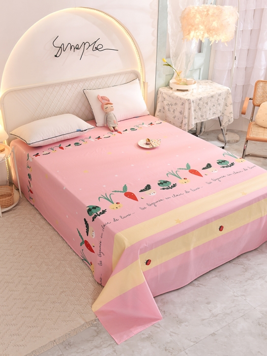 91家纺网 家纺一手货源 找家纺 甜之梦家纺 2025新款13372全棉印花床单冰纷萝卜