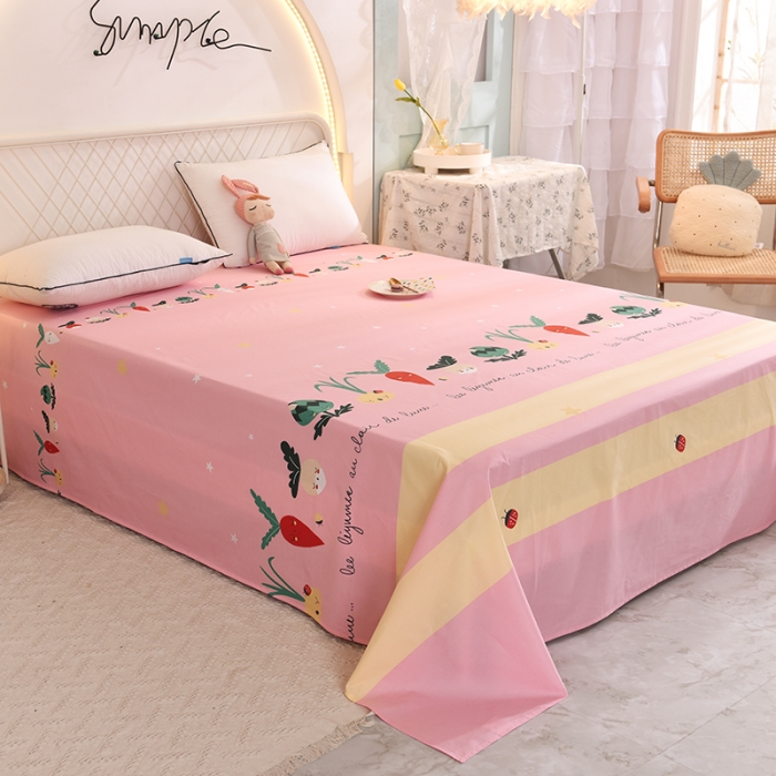 91家纺网 家纺一手货源 找家纺 甜之梦家纺 2025新款13372全棉印花床单冰纷萝卜