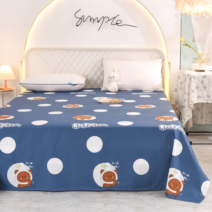 91家纺网 家纺一手货源 找家纺 甜之梦家纺 2025新款13372全棉印花床单波比熊