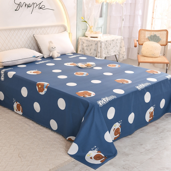 91家纺网 家纺一手货源 找家纺 甜之梦家纺 2025新款13372全棉印花床单波比熊