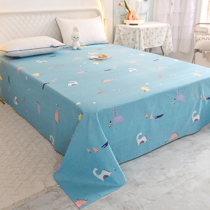 91家纺网 家纺一手货源 找家纺 甜之梦家纺 2025新款13372全棉印花床单恐龙世界