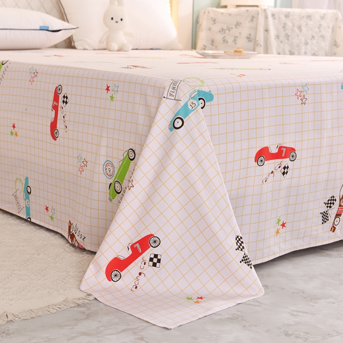 91家纺网 家纺一手货源 找家纺 甜之梦家纺 2025新款13372全棉印花床单小巴士