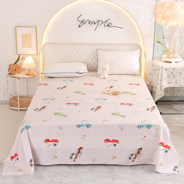 91家纺网 家纺一手货源 找家纺 甜之梦家纺 2025新款13372全棉印花床单小巴士