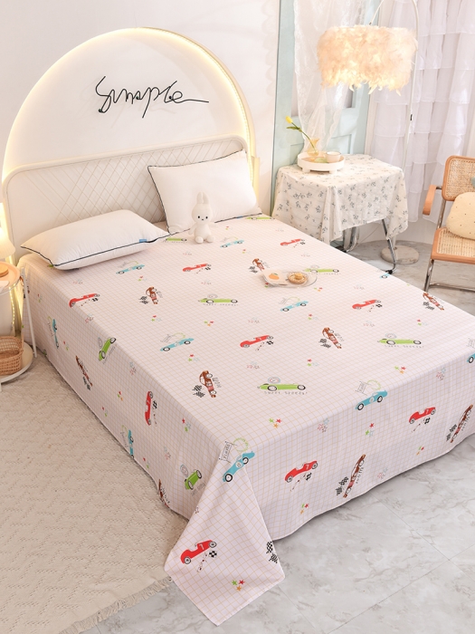 91家纺网 家纺一手货源 找家纺 甜之梦家纺 2025新款13372全棉印花床单小巴士