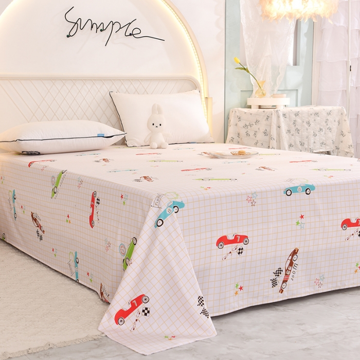 91家纺网 家纺一手货源 找家纺 甜之梦家纺 2025新款13372全棉印花床单小巴士