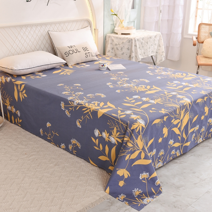 91家纺网 家纺一手货源 找家纺 甜之梦家纺 2025新款13372全棉印花床单羽叶