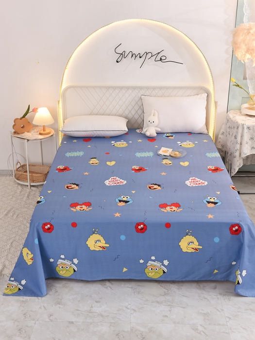 91家纺网 家纺一手货源 找家纺 甜之梦家纺 2025新款13372全棉印花床单芝麻街