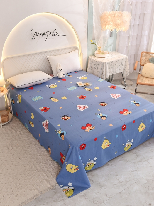 91家纺网 家纺一手货源 找家纺 甜之梦家纺 2025新款13372全棉印花床单芝麻街