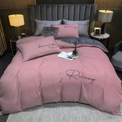 91家纺网 家纺一手货源 找家纺 （总）麦瑞家纺 2024新款刺绣字母款四件套