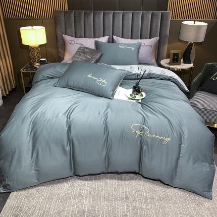 91家纺网 家纺一手货源 找家纺 （总）麦瑞家纺 2024新款刺绣字母款四件套