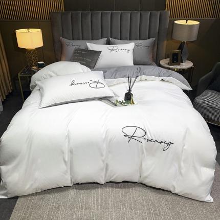 91家纺网 家纺一手货源 找家纺 （总）麦瑞家纺 2024新款刺绣字母款四件套