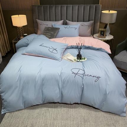 91家纺网 家纺一手货源 找家纺 （总）麦瑞家纺 2024新款刺绣字母款四件套