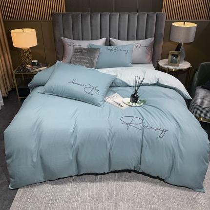 91家纺网 家纺一手货源 找家纺 （总）麦瑞家纺 2024新款刺绣字母款四件套