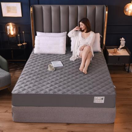 91家纺网 家纺一手货源 找家纺 豪选2025新款上新纯棉夹棉床笠床垫套抗菌可裸睡四季款 灰色