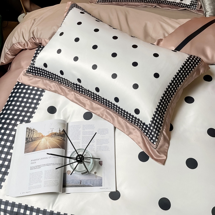 91家纺网 家纺一手货源 找家纺 宅家居2024新款轻奢60支水洗真丝全棉纯棉四件套雅致