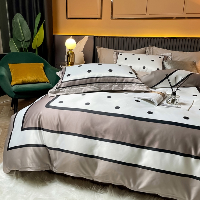 91家纺网 家纺一手货源 找家纺 宅家居2024新款轻奢60支水洗真丝全棉纯棉四件套悠选