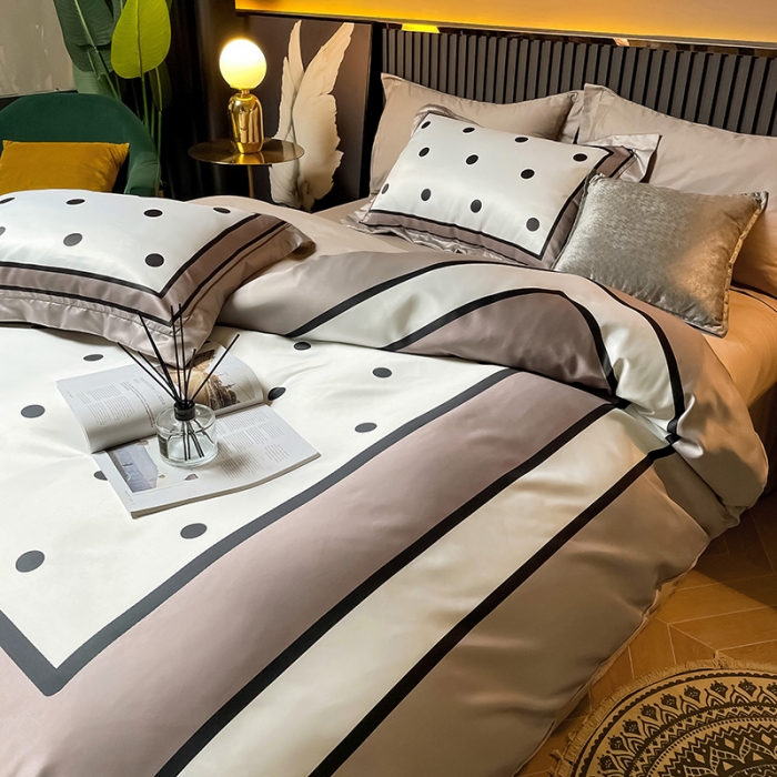 91家纺网 家纺一手货源 找家纺 宅家居2024新款轻奢60支水洗真丝全棉纯棉四件套悠选