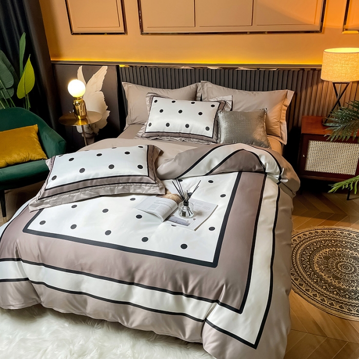 91家纺网 家纺一手货源 找家纺 宅家居2024新款轻奢60支水洗真丝全棉纯棉四件套悠选