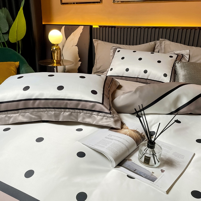 91家纺网 家纺一手货源 找家纺 宅家居2024新款轻奢60支水洗真丝全棉纯棉四件套悠选